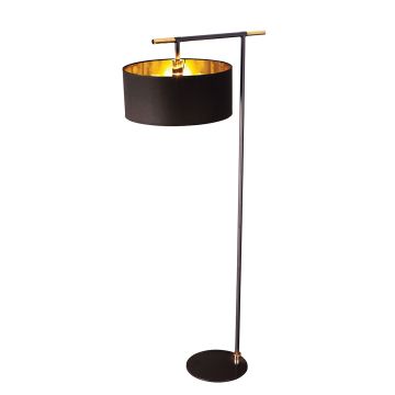 1 Light Floor Lamp - Black/Polished Brass