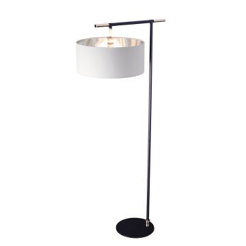 1 Light Floor Lamp - Black/Polished Nickel