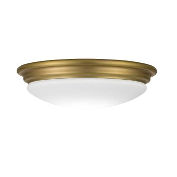 1 Light Flush - Brushed Brass