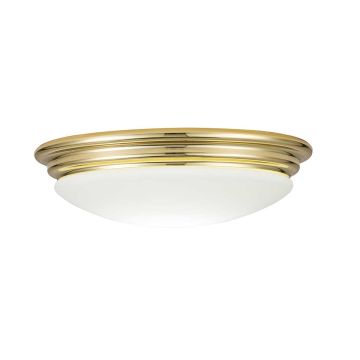 1 Light Flush - Polished Brass