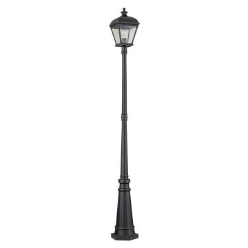 1 Light Large Lamp Post - Textured Black