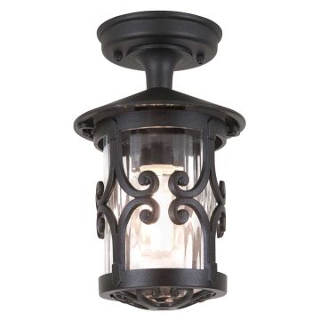 1 Light Porch Lantern - Textured Black