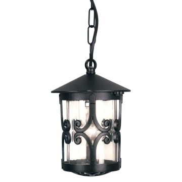 1 Light Chain Lantern - Textured Black