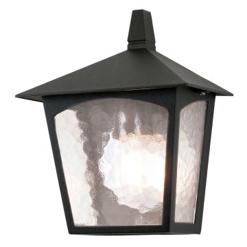 1 Light Flush Lantern - Textured Black