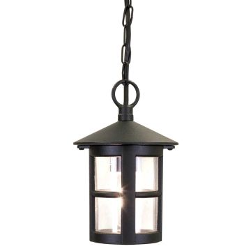 1 Light Chain Lantern - Textured Black