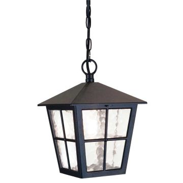 1 Light Chain Lantern - Textured Black