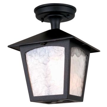 1 Light Porch Lantern - Textured Black