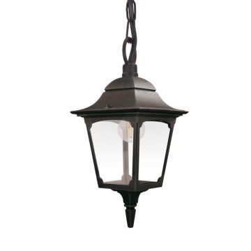 1 Light Chain Lantern - Textured Black