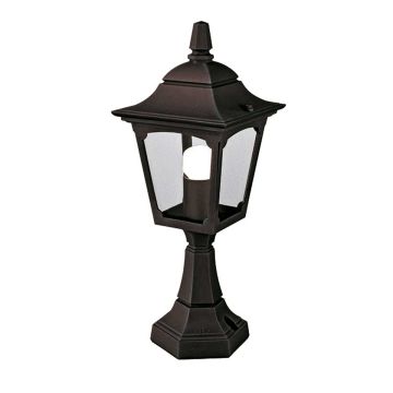 1 Light Mini Pedestal Lantern - Textured Black