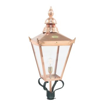 1 Light Grande Lamp Post Head Only - Copper