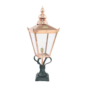 1 Light Grande Pedestal Lantern - Copper