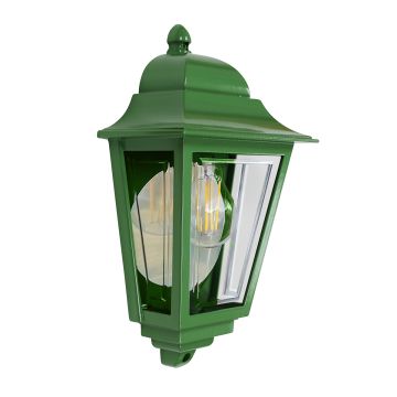 1 Light Half Wall Lantern - Green