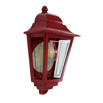 1 Light Half Wall Lantern - Red