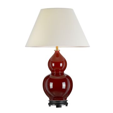 1 Light Gourd Table Lamp - Oxblood