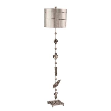 1 Light Floor Lamp - Silver - Aged Silver