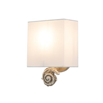 1 Light Small Wall Light - Bone White