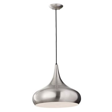 1 Light Large Pendant - Brushed Steel - Brushed Steel