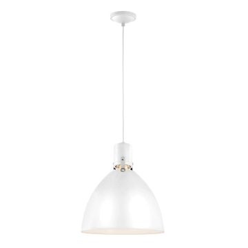 1 Light Medium LED Pendant - Polished Nickel - White