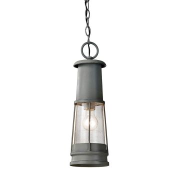 1 Light Chain Lantern - Matt Grey Patina