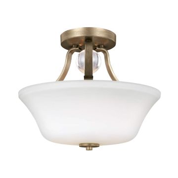 2 Light Semi-Flush - Champagne Silver