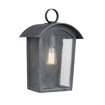 1 Light Large Wall Lantern - Ash Black