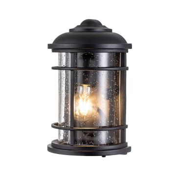 1 Light Half Lantern - Textured Black