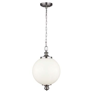 1 Light Large Pendant - Brushed Steel