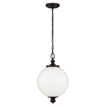 1 Light Large Pendant - Satin Black