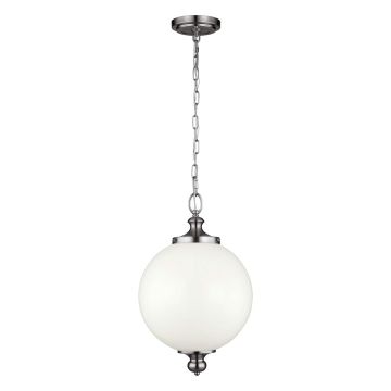 1 Light Large Pendant - Polished Nickel