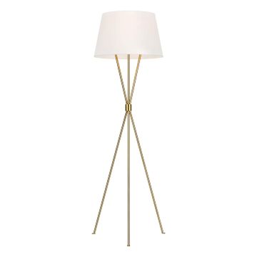 1 Light Floor Lamp - Burnished Brass