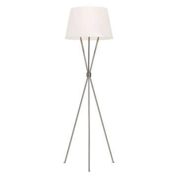 1 Light Floor Lamp - Polished Nickel