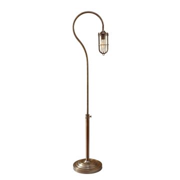 1 Light Floor Lamp - Dark Aged Brass