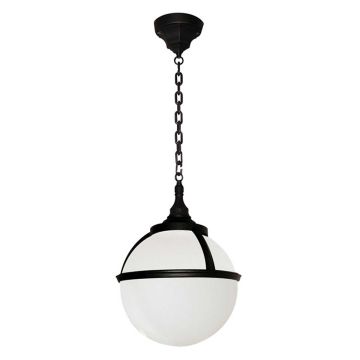 1 Light Chain Lantern - Textured Black