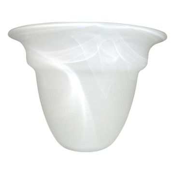 Etched White Glass Shade, As Seen On The Carisbrooke Range. -