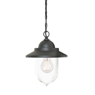 1 Light Chain Lantern - Textured Black