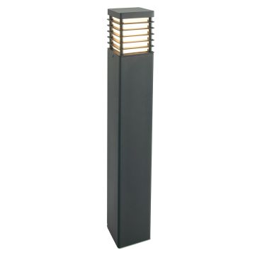 1 Light Large Bollard - Textured Black