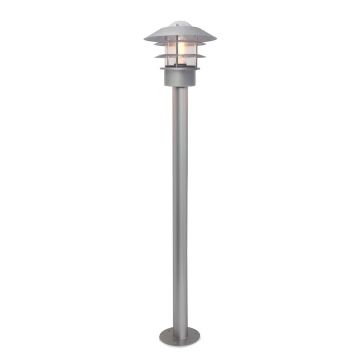 1 Light Bollard Lantern - Silver