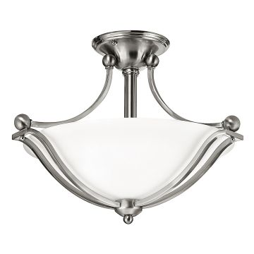 2 Light Semi-Flush - Brushed Nickel