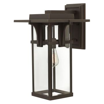 1 Light Large Wall Lantern - Dark Brown