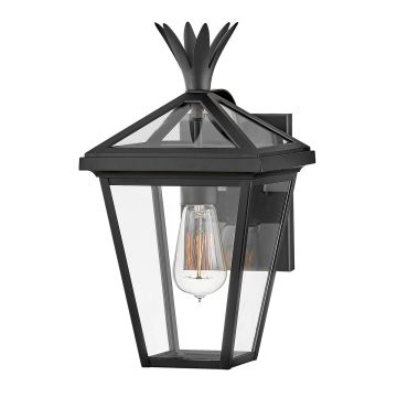 1 Light Small Wall Lantern - Black