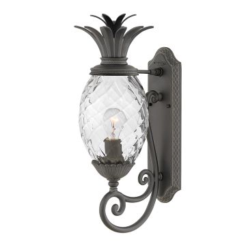 1 Light Medium Wall Lantern - Grey Black