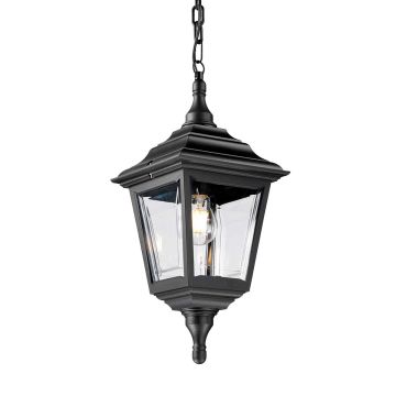 1 Light Chain Lantern - Textured Black