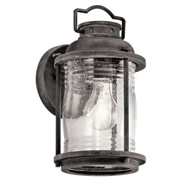 1 Light Small Wall Lantern - Weathered Zinc