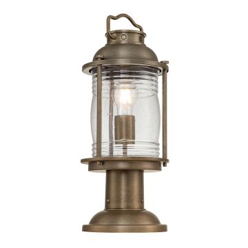 1 Light Medium Pedestal Lantern - Burnished Bronze