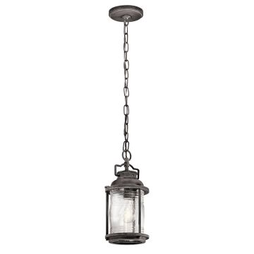 1 Light Small Chain Lantern - Weathered Zinc