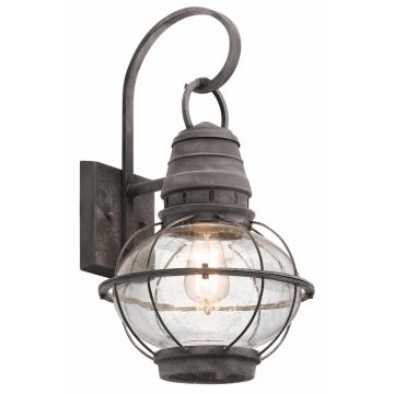 1 Light Large Wall Lantern - Weathered Zinc