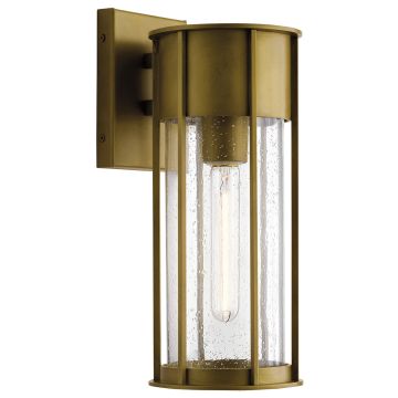 1 Light Medium Wall Lantern - Painted Natural Brass