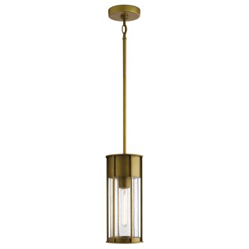 1 Light Outdoor Pendant - Painted Natural Brass