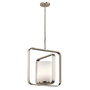 1 Light Large Pendant - Polished Nickel