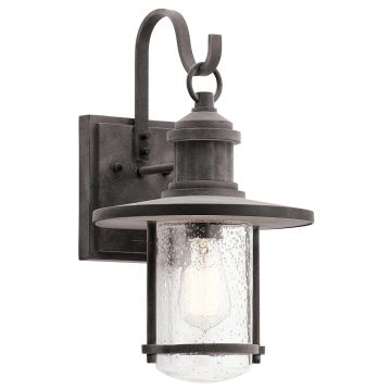 1 Light Large Wall Lantern - Weathered Zinc